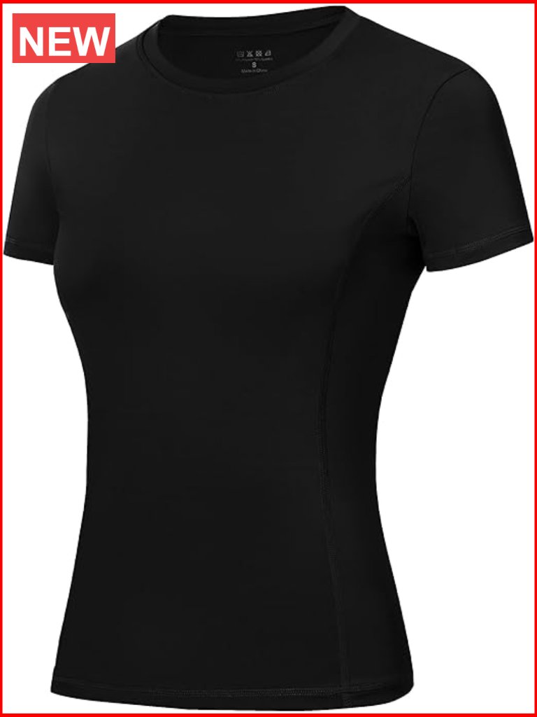 Compression Shirt Slim Fit Short Sleeve Athletic Top Workout Undershirt